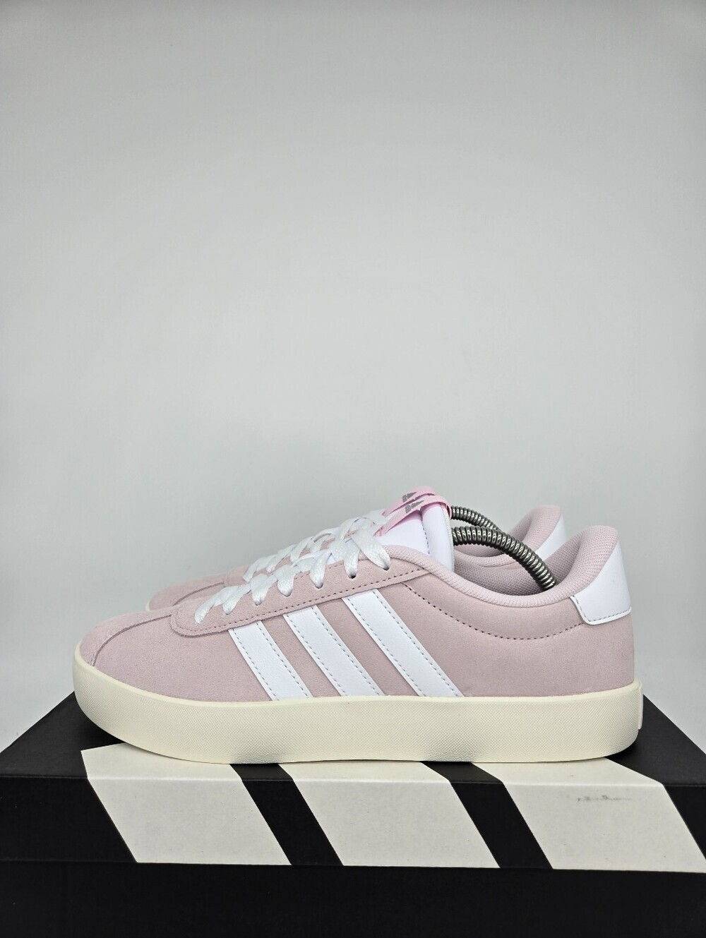 adidas Women's JP5325 VL Court 3.0 Clear Pink Off White Shoes Size 9.5